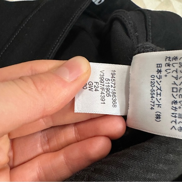 Nwot lands end Women's Mid Rise Straight Leg Jeans - Black - Picture 3 of 5